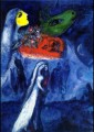 En dos bancos contemporáneo Marc Chagall